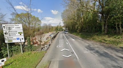 Google maps view of A592 Rayrigg Road