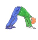 child bending over