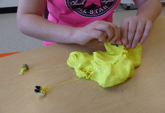 tearing playdough