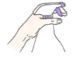 using a spray bottle
