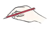 holding a pencil