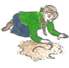 drawing in sand
