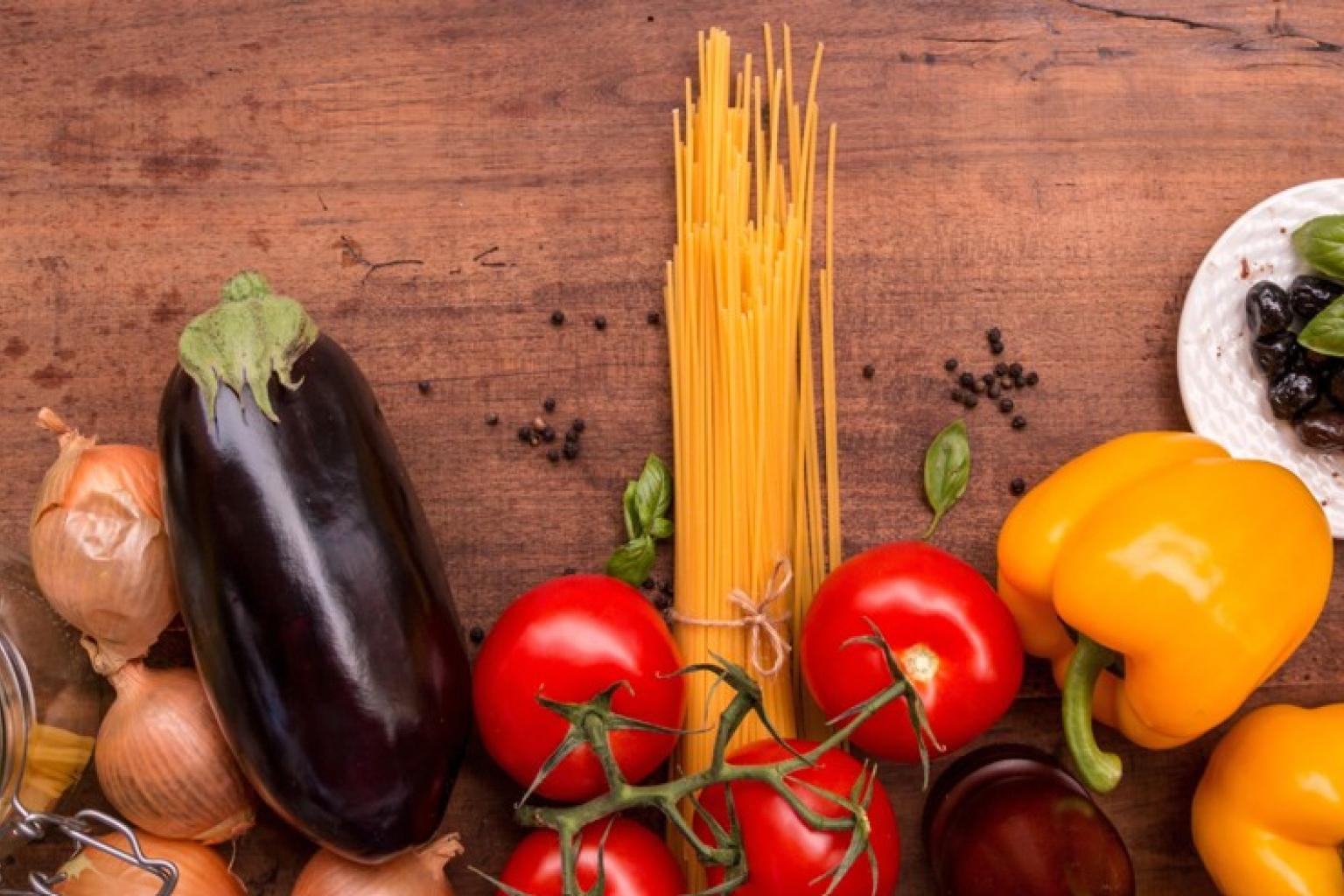 food on a table
