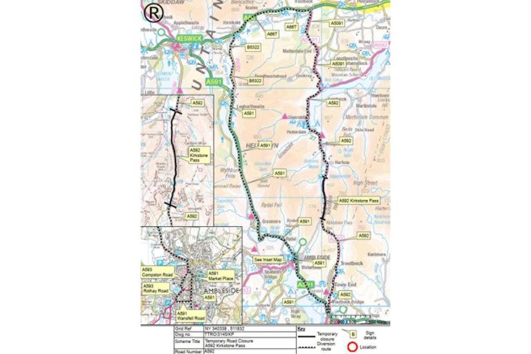 Diversion Route for Kirkstone