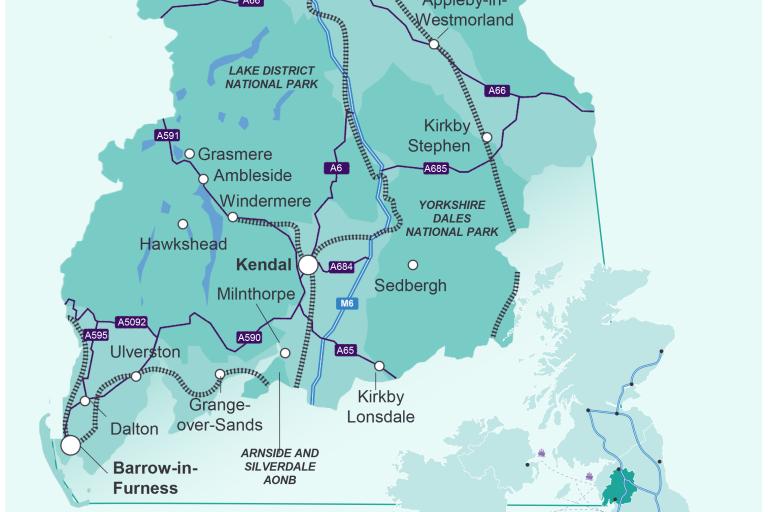A map showing the boundary of our area within the context of the UK.