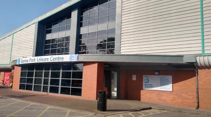 The entrance to The Park Leisure Centre