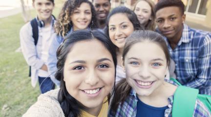 A group of teenagers.