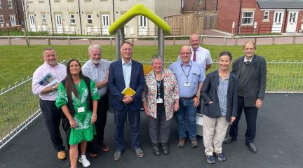 Westmorland and Furness Council leaders Councillors Jonathan Brook, Virginia Taylor, Judith Derbyshire, Neil Hughes and Andrew Jarvis met with Persimmon's Managing Director for Cumbria, Anthony Mansfield and other Persimmon staff on the Woodberry Heights and Carleton Meadows developments in Penrith.