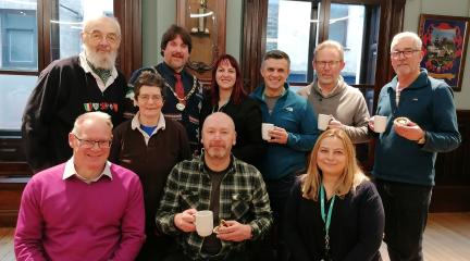 Back row from left, John Tweddle, Cllr Matt Severn, Linda Jones, Stefan Sabuda, Bruce Leslie, Colin Millar. Front row, from left, Chris Maycock, Jennifer Tweddle and Cat Brumwell.