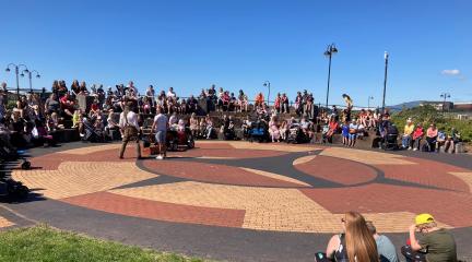 An event at the amphitheatre at the Dock Museum in Barrow.