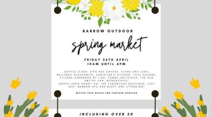 Poster for Barrow Outdoor Spring Market.
