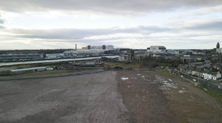 Flat land ready for development.