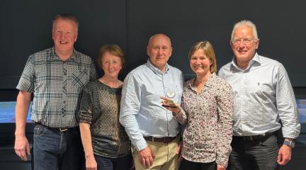 Pictured: Doug Huggon and Lianne Parrett from Westmorland and Furness Council with Rob Creswell, Sheila Westgarth and Brian Litster from Penrith Tennis Club.