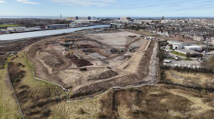 The Marina Village site with BAE and Walney in the background,