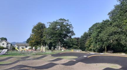Outdoor pump track