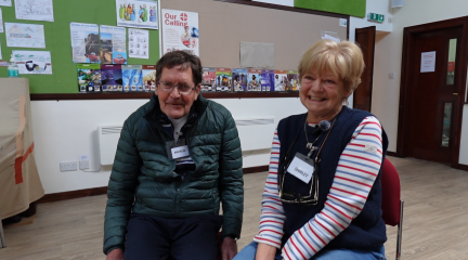 Shirley and Andrew at the Appleby Memory Cafe