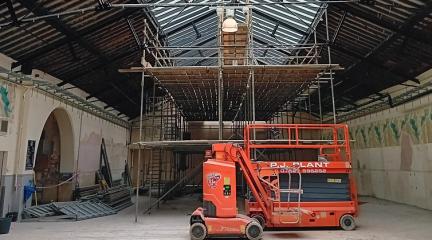 The inside of Kendal Market Hall.