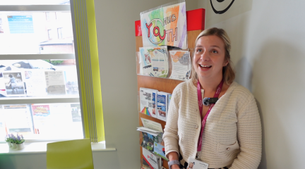 Inspira worker at Eden Youth Hub