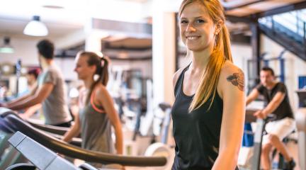 young people in a gym