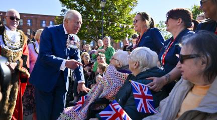 HM The King meeting residents from Park View Gardens Care Home 