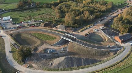 Picture of nearly completed bridge at Grizebeck