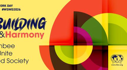 World Social Work Day 2026 banner Co-building Hope and Harmony