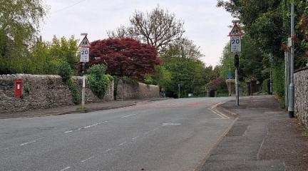 One of the proposed sites for a zebra crossing on Springfield Road in Ulverston, just north of the junction to Springfield Park Road.
