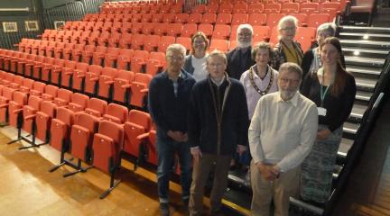 Representatives from Westmorland and Furness Council, Penrith Town Council and the Town Team at Penrith Playhouse.