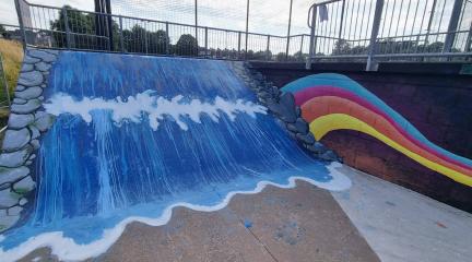 Repainted skate park in Penrith
