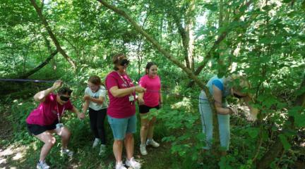 Children at Urswick scout campsite