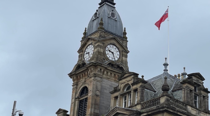 Red Ensign flying at Kendal Town Hall for Merchant Navy Day - 3 September 2026