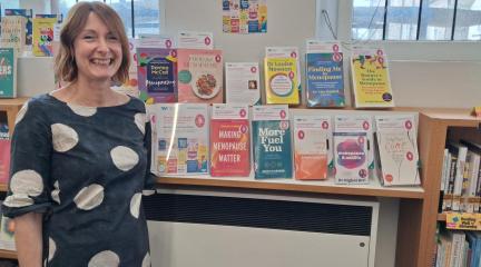 Dr Cath Munro with the Menopause Collection