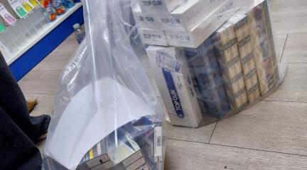 Seized illegal tobacco and non-compliant vaping products discovered at One Stop, Market Place Ulverston