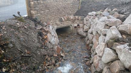 The upgraded culvert.