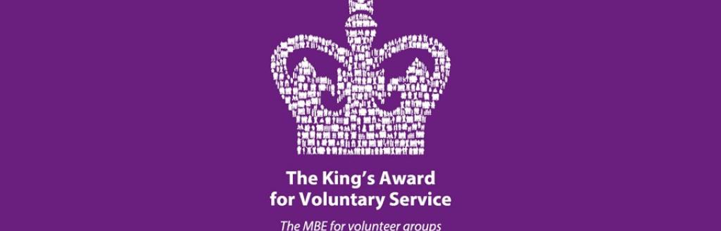 The King's Award for Voluntary Service emblem.