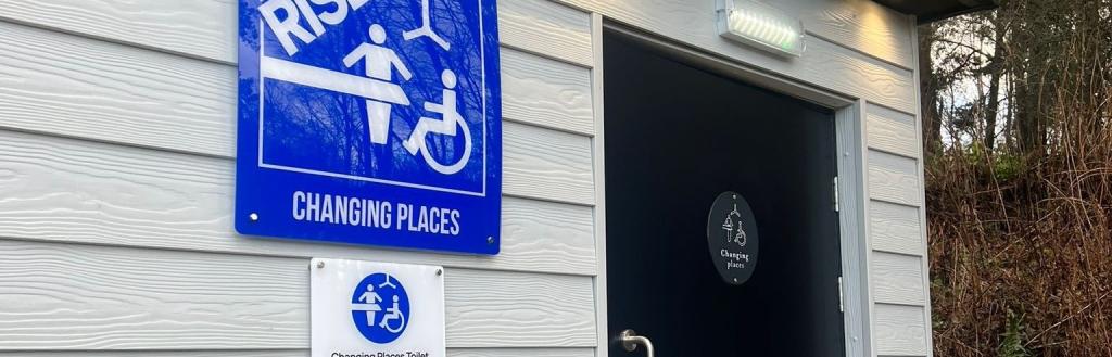 The exterior of the Changing Places toilet at Tebay Services.