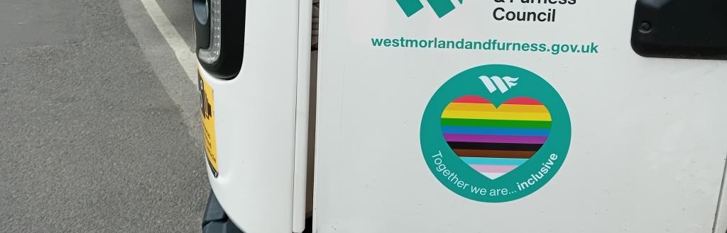 'Together we are inclusive' badge on council vehicles