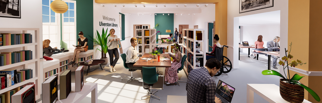 Visualisation of how the new-look library area in The Coro could look