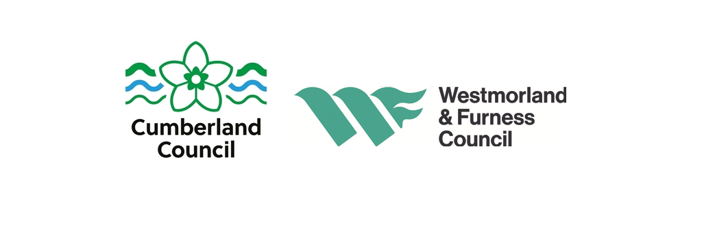 Cumberland Council and Westmorland and Furness Council logos