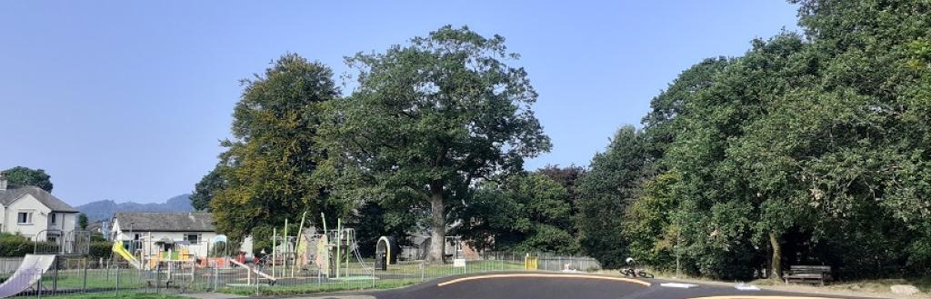 Outdoor pump track