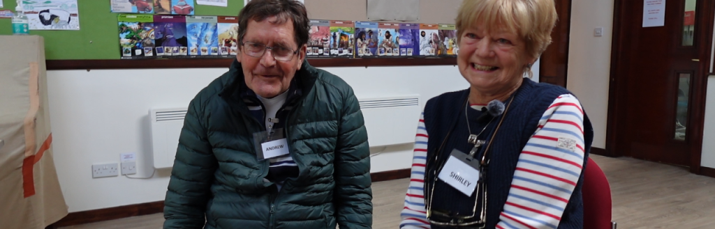 Shirley and Andrew at the Appleby Memory Cafe