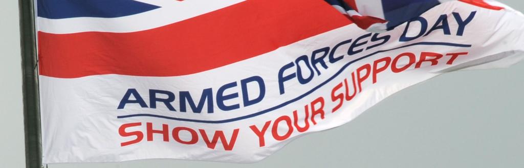 Armed Forces Day flag flying from flagpole