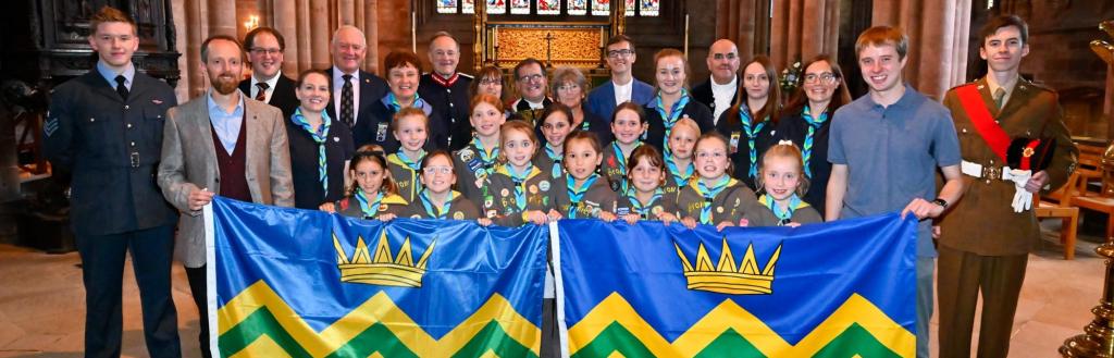 Cumbria unveils its first ever Community Flag at Carlisle Cathedral