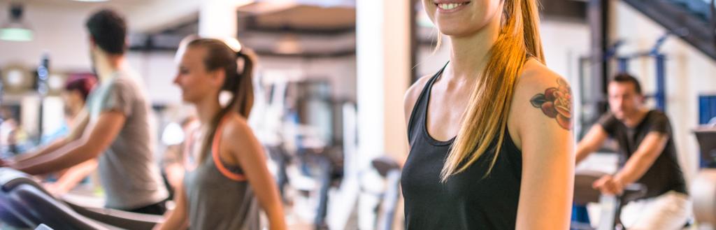young people in a gym