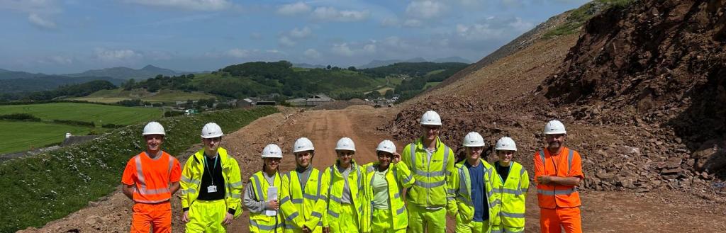Story Contracting and Westmorland and Furness project team stood in the middle of the new route