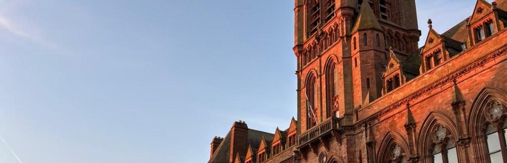 Barrow Town Hall in the morning sunrise