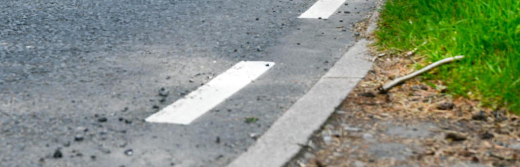 Curbside of road