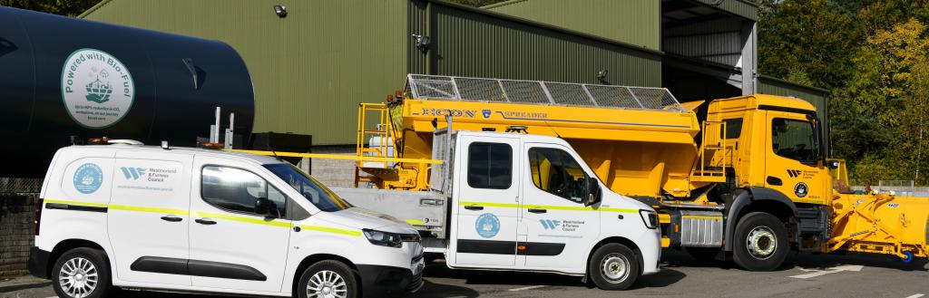 fleet vehicles showing HVO sticker