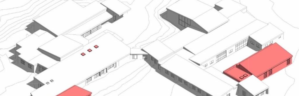 Ariel 3D image of new classrooms at Beaconside School