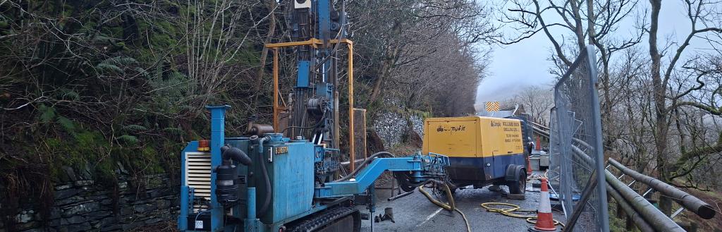 Specialist ground investigation works taking place at High Kingate on the A592